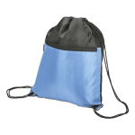 Drawstring Sport Bag with Zip Pocket 210D - Image 5