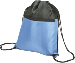 Drawstring Sport Bag with Zip Pocket 210D - Image 6