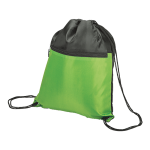 Drawstring Sport Bag with Zip Pocket 210D - Image 7