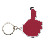 3 in 1 Thumbs Up Keychain with Stylus and LED Light - Image 2