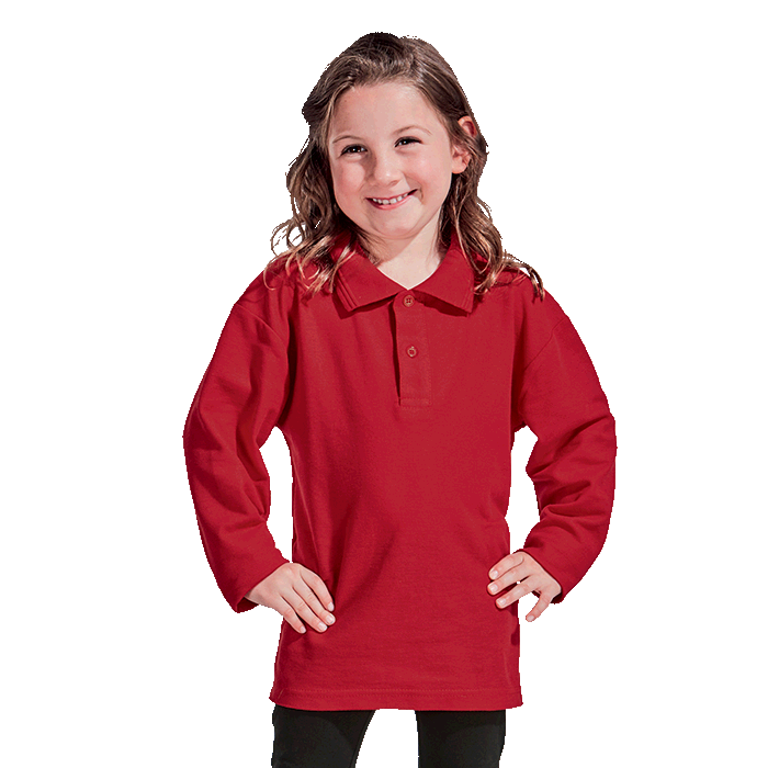 304917-main.png 175g Pique Knit Long Sleeve Golfer Kiddies - Image 1