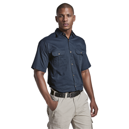Plain Bush Shirt Mens