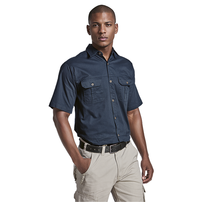 110-main.png Plain Bush Shirt Mens - Image 1