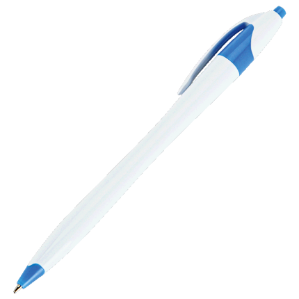 Slim White Barrel Ballpoint Pen