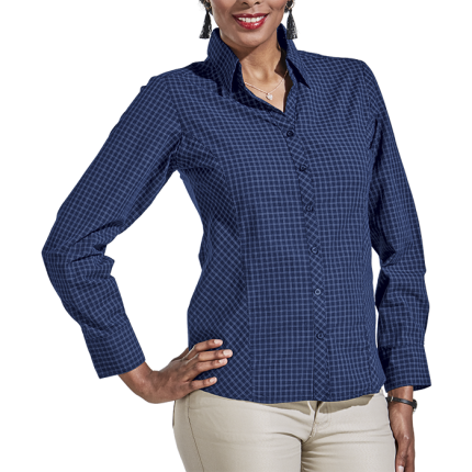 Pioneer Check Blouse Long Sleeve Ladies