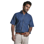 Denver Denim Shirt Short Sleeve Mens