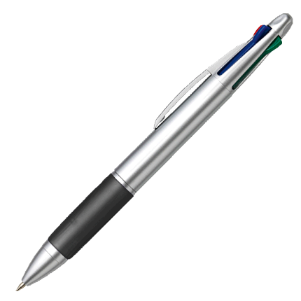 4 Colour Ballpoint Pen with Rubber Grip