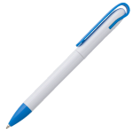 Twist Action Ballpoint Pen With White Barrel