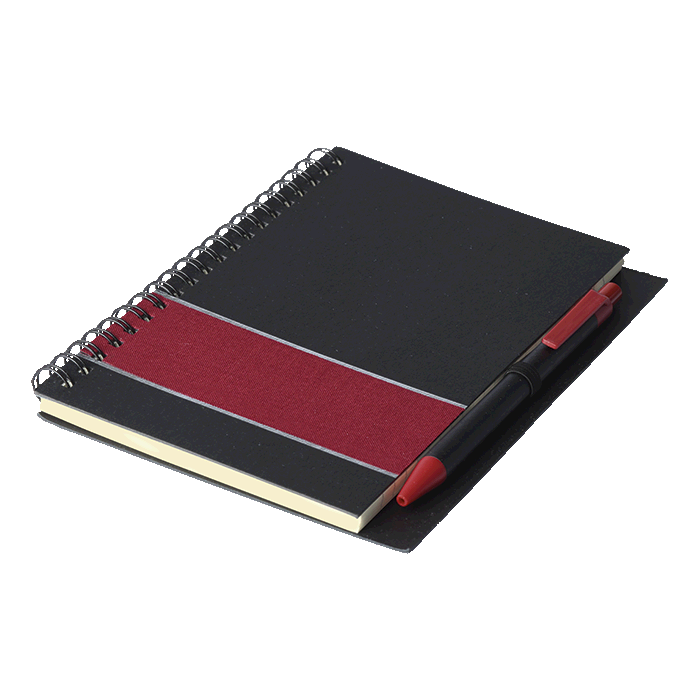 302235-main.png Coloured Stripe Notebook with Pen - Image 1