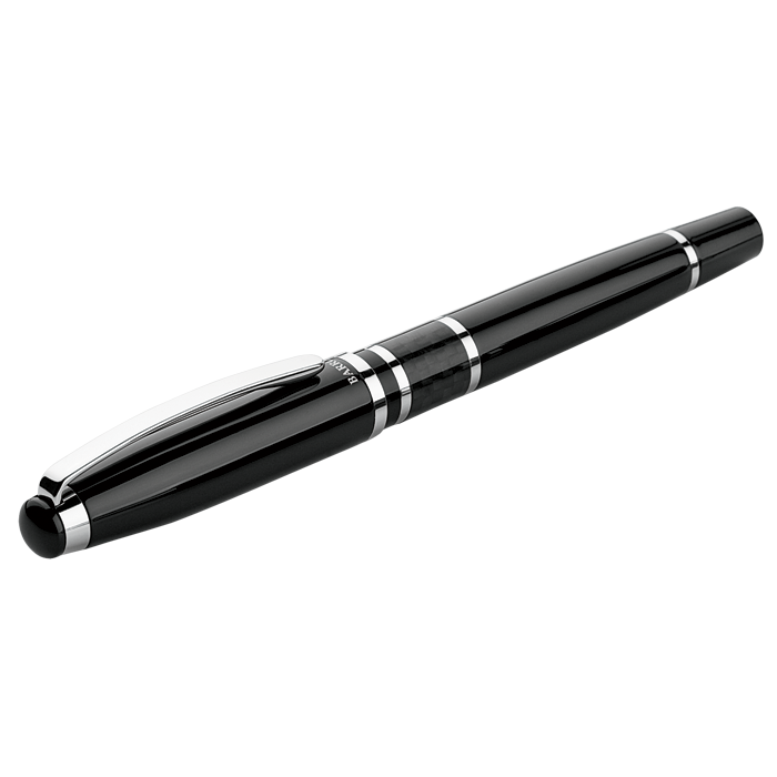 10771-main.png Brass Rollerball Pen with Carbon Fibre Trim - Image 1