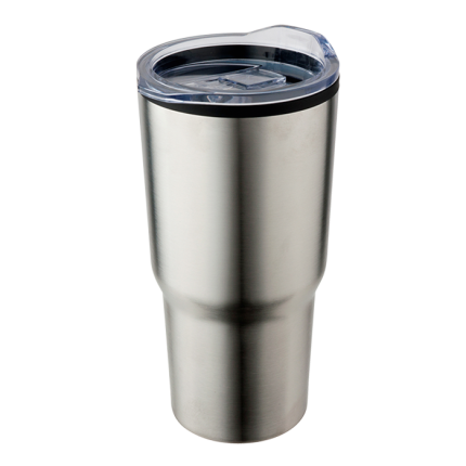 590ml Stainless Steel Mug With Clear Lid