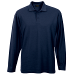175g Pique Knit Long Sleeve Golfer Mens - Image 2