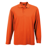 175g Pique Knit Long Sleeve Golfer Mens - Image 3