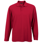 175g Pique Knit Long Sleeve Golfer Mens - Image 4