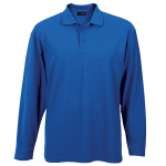 175g Pique Knit Long Sleeve Golfer Mens - Image 5