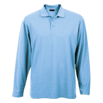 175g Pique Knit Long Sleeve Golfer Mens - Image 8