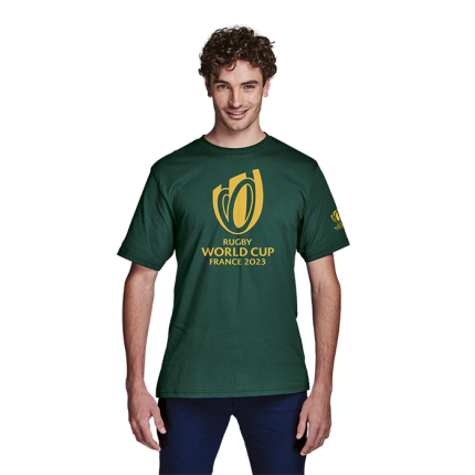 160g Single Jersey RWC 2023 Tee Gold Trophy Print Mens