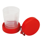 220ml Foldable Cup with Pill Holder and Carabiner Clip