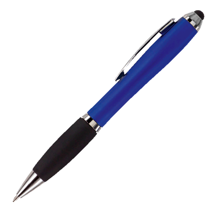 Ballpoint with Rubber Grip and Stylus
