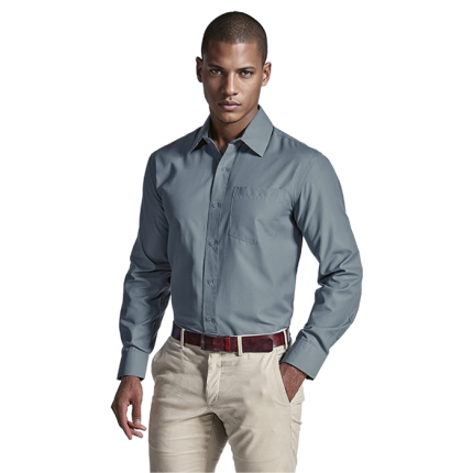 Easy Care Lounge Shirt Long Sleeve Mens