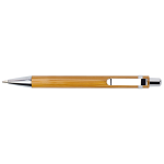 Bamboo Ballpoint Pen with Metal Trims - Image 2