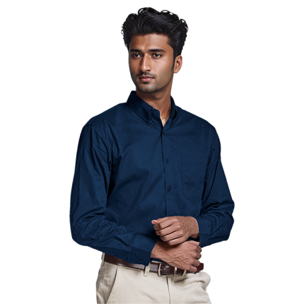 Brushed Cotton Twill Lounge Long Sleeve Mens