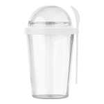 450ml Dual Compartment Breakfast Mug with Spoon - Image 4