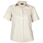 Brushed Cotton Twill Blouse Short Sleeve Ladies - Image 5