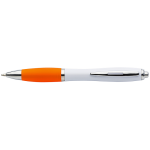 White Barrel Curved Design Ballpoint Pen - Image 2