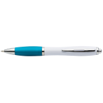 White Barrel Curved Design Ballpoint Pen - Image 3