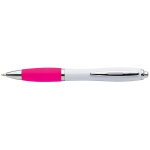 White Barrel Curved Design Ballpoint Pen - Image 4