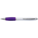 White Barrel Curved Design Ballpoint Pen - Image 5