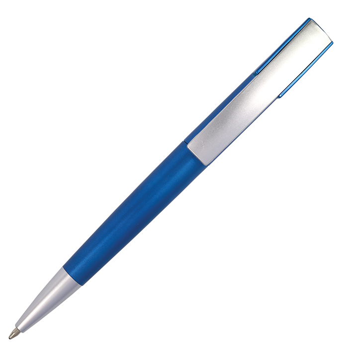 304115-main.png Silver Square Clip Ballpoint Pen - Image 1
