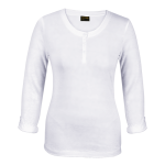 145g Henley Long Sleeve T-Shirt Ladies - Image 3