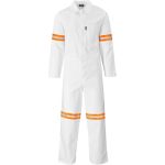 Safety Polycotton Boiler Suit - Reflective Arms Legs & Back - Orange Tape - Image 5