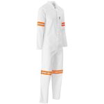 Safety Polycotton Boiler Suit - Reflective Arms Legs & Back - Orange Tape - Image 7