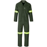 Acid Resistant Polycotton Conti Suit - Reflective Arm, Legs & Back - Yellow Tape - Image 2