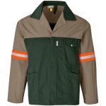 Site Premium Two-Tone Polycotton Jacket - Reflective Arms - Orange Tape - Image 3