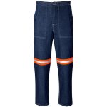 Cast Premium 100% Cotton Denim Pants - Reflective Legs - Orange Tape - Image 2
