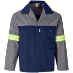 Site Premium Two-Tone Polycotton Jacket - Reflective Arms - Yellow Tape - Image 2