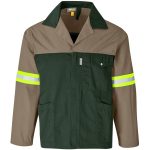 Site Premium Two-Tone Polycotton Jacket - Reflective Arms - Yellow Tape - Image 3