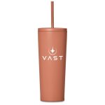 Kooshty Concorde Stainless Steel & Plastic Double-Wall Tumbler & Straw - 720ml - Image 3