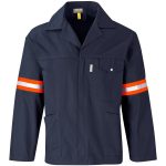 Artisan Premium 100% Cotton Jacket - Reflective Arms - Orange Tape - Image 2