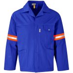 Artisan Premium 100% Cotton Jacket - Reflective Arms - Orange Tape - Image 3