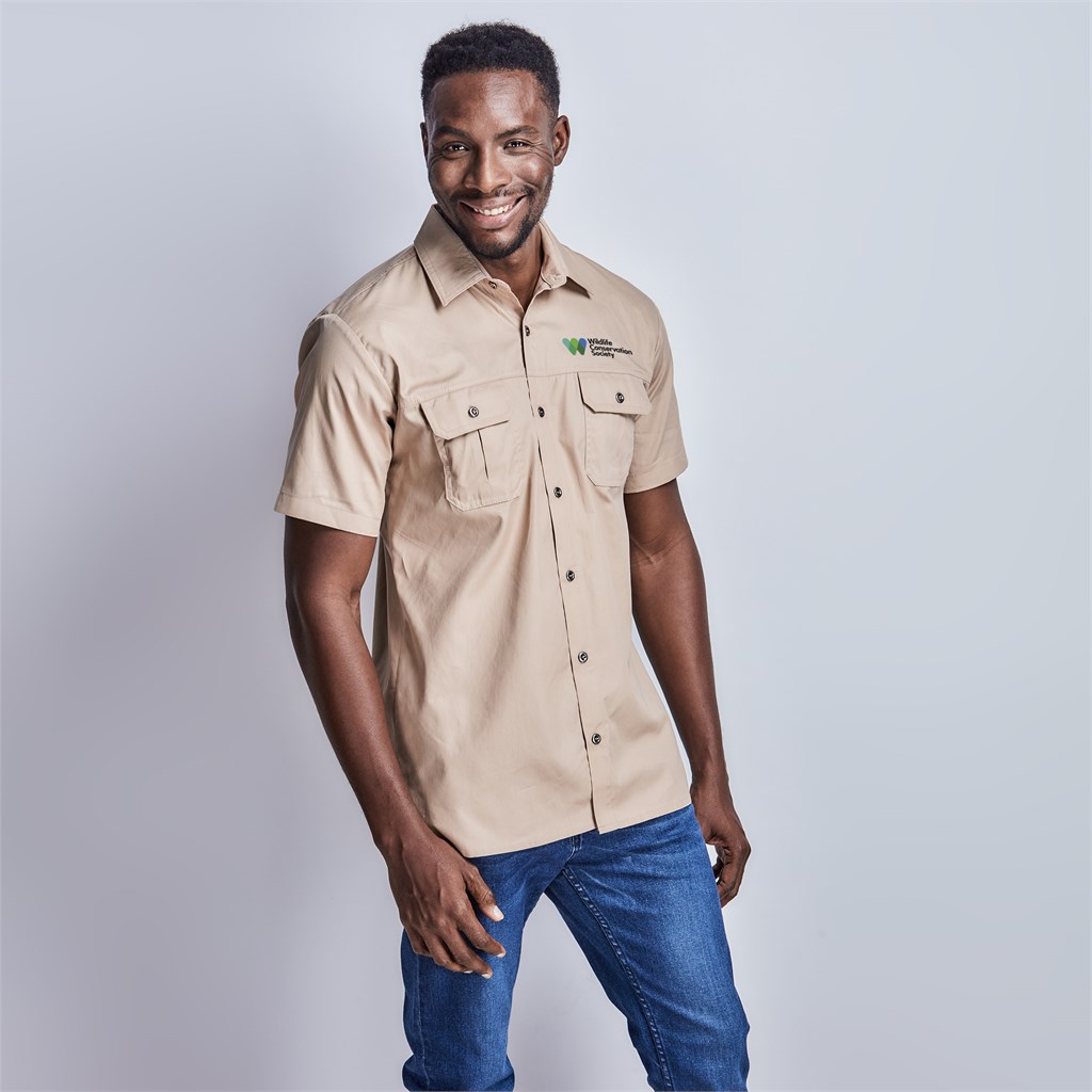 BAS-7760 Mens Short Sleeve Wildstone Shirt - Image 1