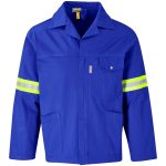 Artisan Premium 100% Cotton Jacket - Reflective Arms - Yellow Tape - Image 3