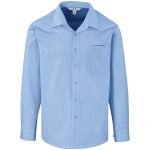 Mens Long Sleeve Micro Check Shirt - Image 3