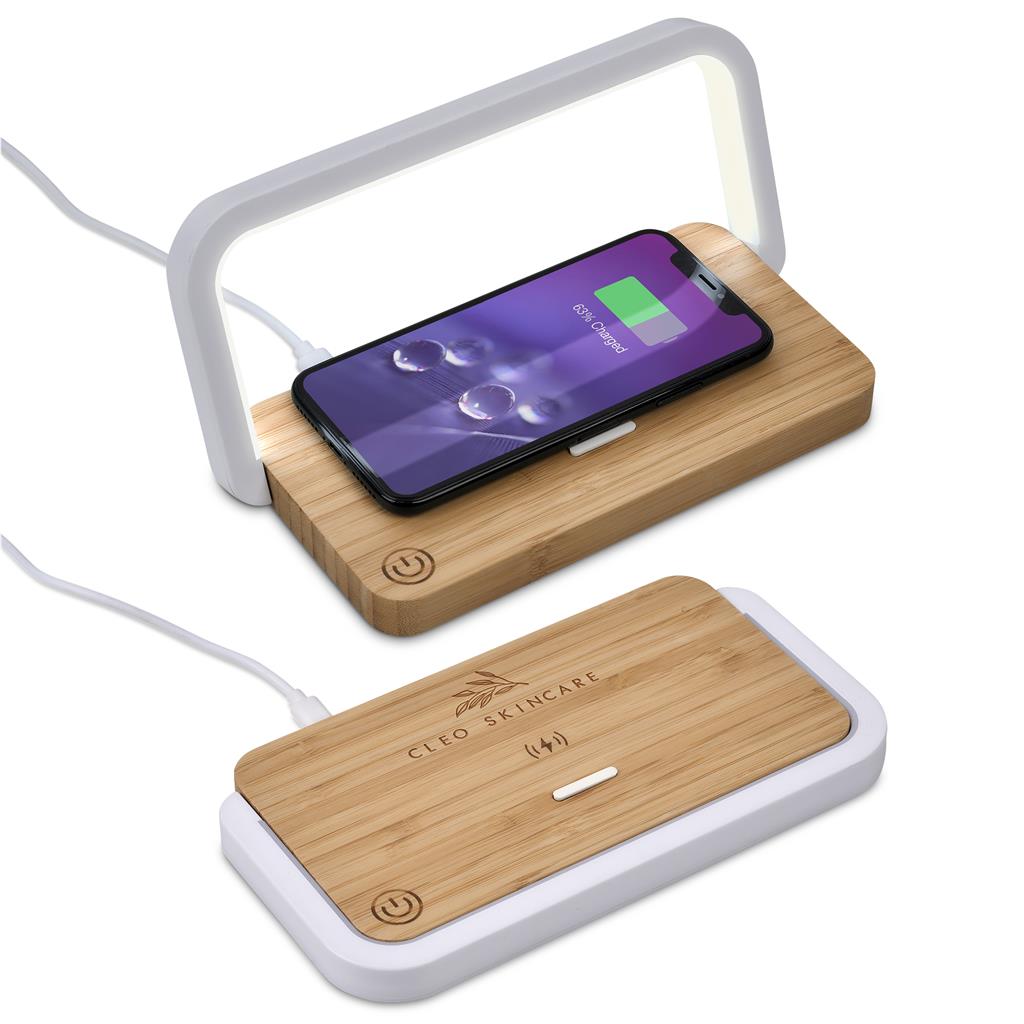 MT-OK-411-B Okiyo Yoru Bamboo Wireless Charger & Night Light - Image 1