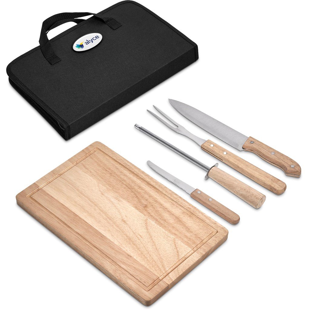 OL-AM-45-B Brenton 5-Piece Braai & Carving Set - Image 1