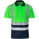 Surveyor Two-Tone Hi-Viz Reflective Golf Shirt - Image 2